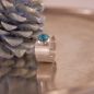 Preview: Türkis Naturstein mit Matrix, Breiter Ring aus Silber, eisgekratzt